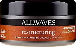 Regenerierende Haarmaske für geschwächtes und dünnes Haar mit Schokolade und Keratin - Allwaves Chocolate And Keratin Mask — Bild N2