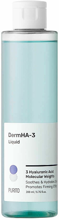Feuchtigkeitsspendendes und glättendes Gesichtstonikum mit Hyaluronsäure - Purito DermHA-3 Liquid — Bild N1