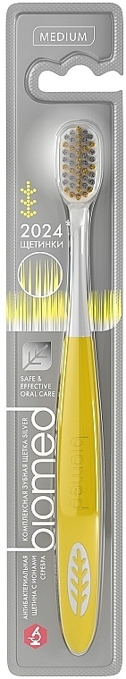 Zahnbürste mit Silberionen mittel Complete Care gelb - Biomed Silver Medium — Bild N1