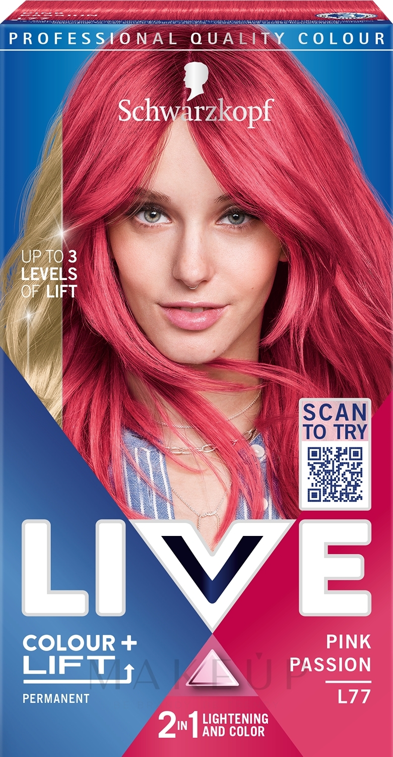 Permanente Haarfarbe - Schwarzkopf Love Color + Lift — Bild L77 - Pink Passion