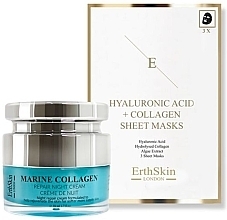 Set - ErthSkin London Collagen Night Cream + Mask Set (f/cr/50ml + f/mask/3pcs) — Bild N1