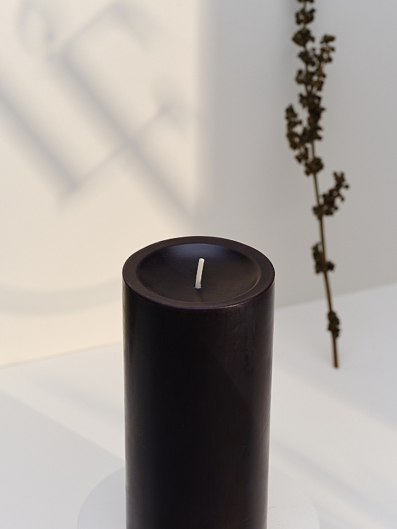 Kerze Zylinder Durchmesser 7 cm Höhe 15 cm - Bougies La Francaise Cylindre Candle Black — Bild N2