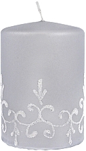 Düfte, Parfümerie und Kosmetik Dekorative Stumpenkerze Tiffany 7x10 cm silber - Artman Tiffany Candle