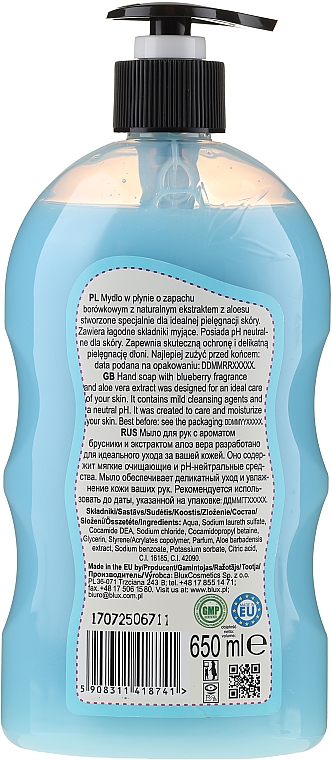 Flüssigseife für Kinder mit Blaubeerduft und Aloe Vera-Extrakt - Naturaphy Blueberry & Aloe Vera Hand Soap — Bild N2