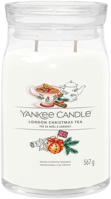 Duftkerze im Glas mit 2 Dochten London Christmas Tea - Yankee Candle Singnature — Bild N2