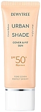 Düfte, Parfümerie und Kosmetik Hautton ausgleichende Sonnenschutzcreme - Dewytree Urban Shade Cover And Fit Sun SPF50+ PA + + + +