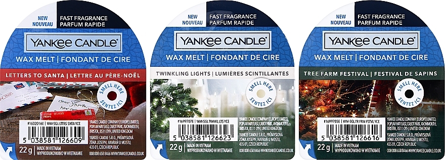 Duftkerzen-Set - Yankee Candle Wax Melts Gift (Kerze 3x22g) — Bild N2