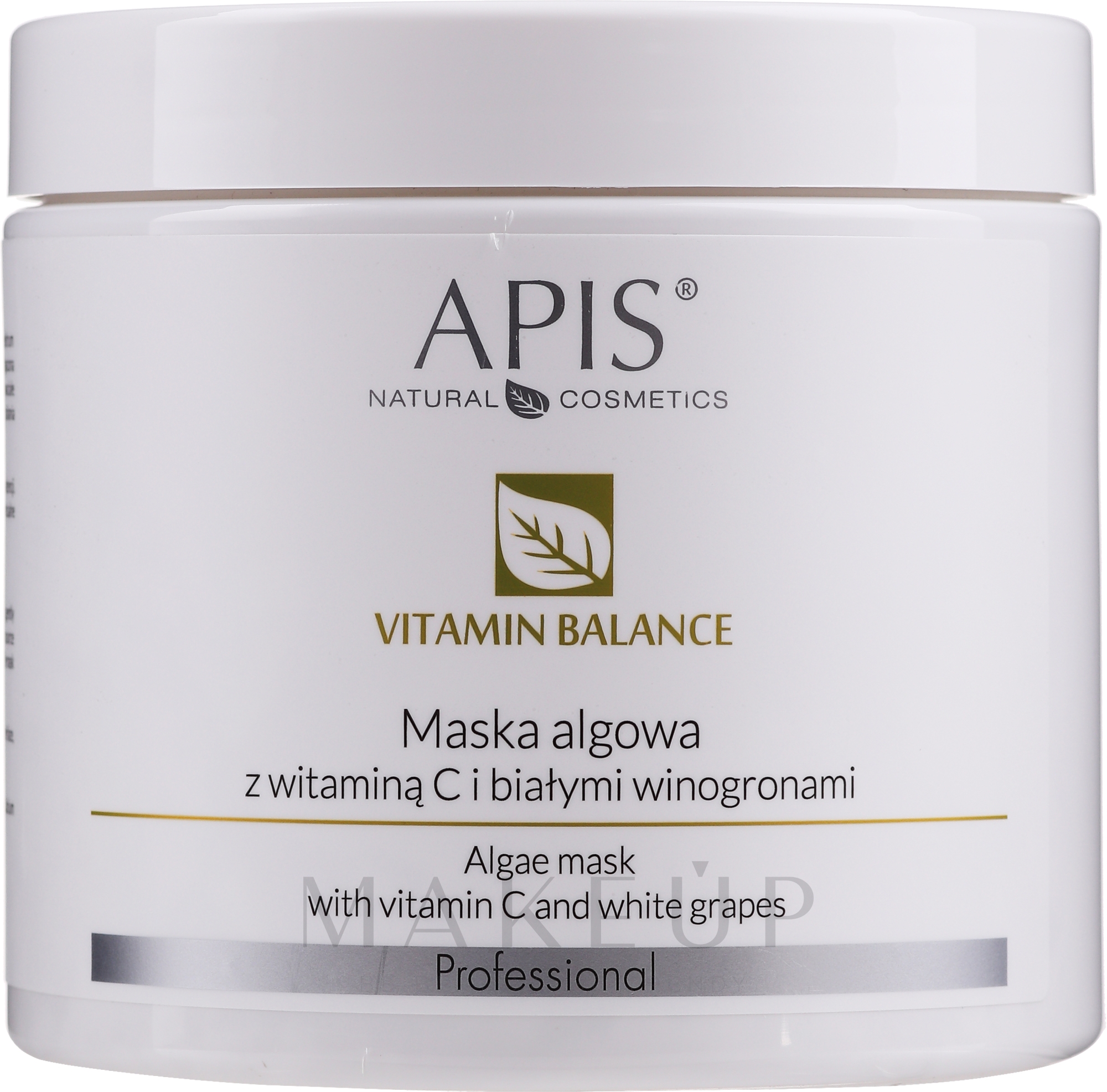 Alginatmaske für das Gesicht mit Vitamin C und weißer Weintraube - APIS Professional Vitamin-Balance Algae Mask — Bild 200 g