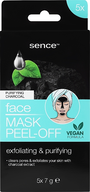 Gesichtsmaske Kohle - Sence Facial Blackhead Peel-Off Mask Charcoal — Bild N1