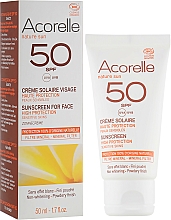 Düfte, Parfümerie und Kosmetik Sonnenschutzcreme für das Gesicht mit Pudereffekt - Acorelle Sunscreen High Protection SPF50