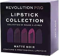 Lippenstift 5 St. - Revolution Pro 5 Lipstick Collection Matte Noir — Bild N1