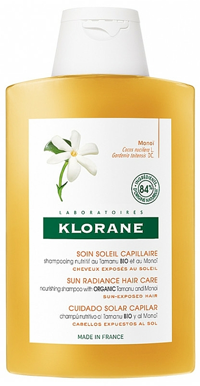 Tiefenreinigendes Shampoo - Klorane Sun Radiance Shampoo Tamanu and Monoi — Bild N1