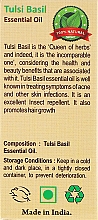 Ätherisches Öl Indisches Basilikum - Sattva Ayurveda Tulsi Basil Essential Oil — Bild N3