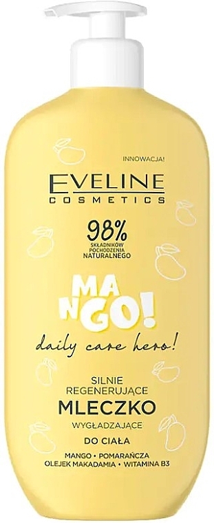 Revitalisierende und glättende Milch Mango - Eveline Cosmetics Daily Care Hero Mango Regenerating Body Milk  — Bild N1