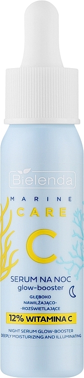 Strahlendes Serum für die Nacht - Bielenda C Marine Care Night Serum Glow-Booster Deeply Moisturizing And Illuminating  — Bild N1