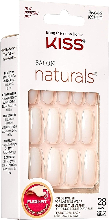 Künstliche Nägel mit Kleber - Kiss Nails Naturals — Bild N4