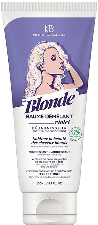 Coditioner für helles Haar - Institut Claude Bell Blonde Nourishing & Softening Violet Balm — Bild N1