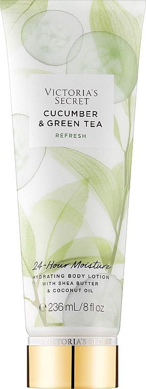 Feuchtigkeitsspendende parfümierte Körperlotion Gurke und Grüner Tee - Victoria's Secret Cucumber & Green Tea Hydrating Body Lotion — Bild N1
