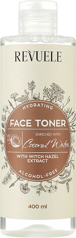 Feuchtigkeitsspendendes Gesichtstonikum mit Kokosnusswasser - Revuele Witch Hazel Hydrating Face Toner With Coconut Water — Bild N1