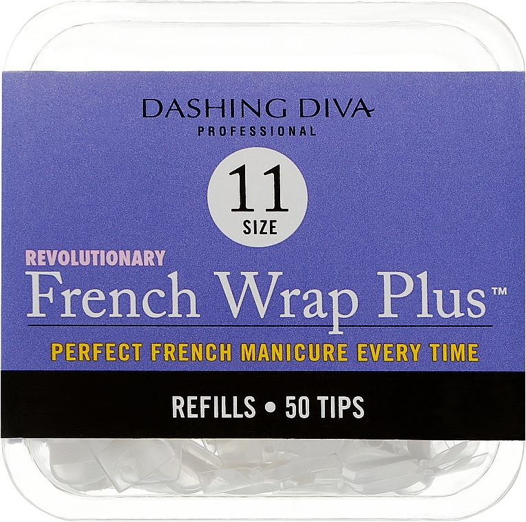 Nageltips French Wrap - Dashing Diva French Wrap Plus White 50 Tips Size 11 — Bild N1