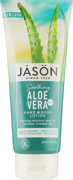 Beruhigende Hand- und Körperlotion mit Aloe Vera - Jason Natural Cosmetics Aloe Vera 84% Pure Natural Hand & Body Lotion — Bild N1