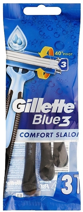 Einwegrasierer-Set 3-tlg. - Gillette Blue 3 Comfort Slalom — Bild N1