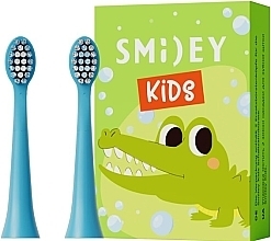 Zahnbürstenköpfe für Schallzahnbürste für Kinder, blau - Smiley — Bild N1