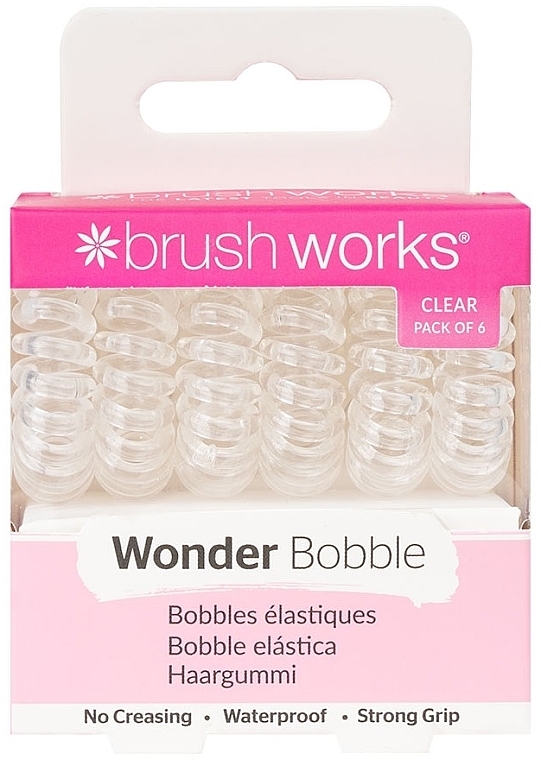 Transparente Haargummis 6 St. - Brushworks Wonder Bobble Clear  — Bild N1