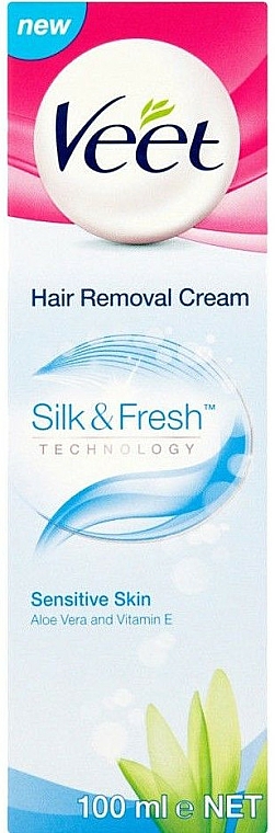 Enthaarungscreme mit Aloe Vera und Vitamin E für empfindliche Haut - Veet Silk & Fresh Hair Removal Cream — Bild N4