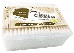 Wattestäbchen in Kunststoffbox 200 St. - Mattes Lybar Bamboo Cotton Sticks — Bild N1