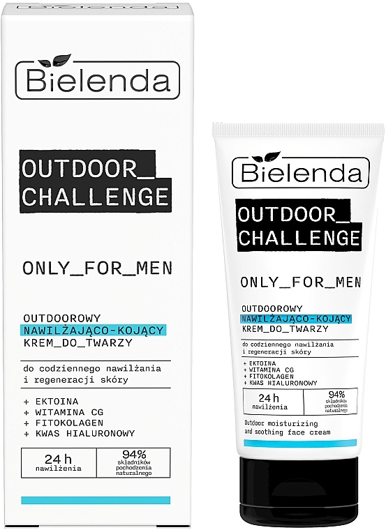 Feuchtigkeitsspendende und beruhigende Gesichtscreme  - Bielenda Only For Men Outdoor Challenge Moisturizing And Soothing Face Cream	 — Bild N1