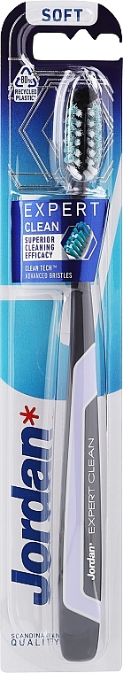 Zahnbürste weich Expert Clean schwarz-violett - Jordan Tandenborstel Expert Clean Soft — Bild N1