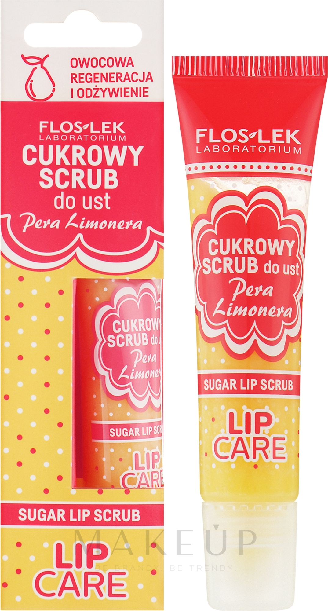 Zuckerpeeling für die Lippen - Floslek Lip Care Sugar Lip Scrub Pear — Bild 14 g