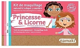 Schminkset für Kinder - Namaki Princess & Unicorn 3-Color Face Painting Kit (Gesichtsfarbe 7,5g + Pinsel 1 St. + Accessories 2 St.) — Bild N3