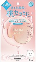 Düfte, Parfümerie und Kosmetik Feuchtigkeitsspendende Tuchmaske für das Gesicht mit Milchsäure und Pfirsichduft - BCL Momo Puri Milky Serum Mask