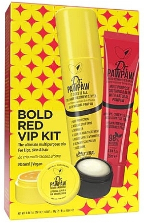 Set - Dr. Pawpaw Bold VIP Kit (l/balm/25ml+h/spray/150ml+l/scrub/16g) — Bild N1