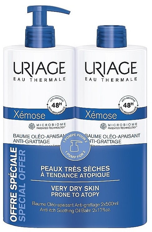 Duftset - Uriage Xemose Anti-Itch Soothing Oil Balm (b/balm/2x500ml) — Bild N1