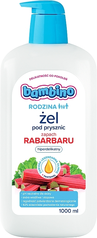 Duschgel für Kinder und Erwachsene mit Rhabarberduft - Bambino Family — Bild N4