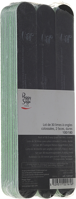 Doppelseitige Riesen-Nagelfeilen hart 100/180 schwarz 30 St. - Peggy Sage 2-Way Washable Nail Files — Bild N1