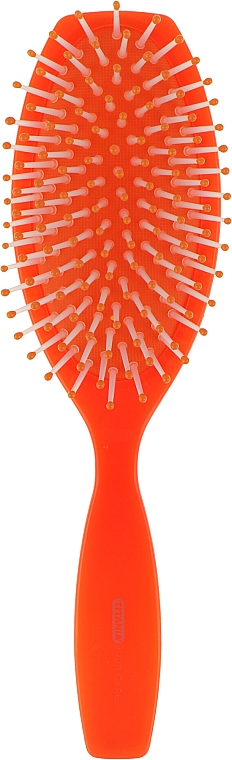 Massage-Haarbürste klassisch 10 Reihen orange - Titania