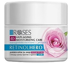 Düfte, Parfümerie und Kosmetik Anti-Aging-Tagescreme für Gesicht und Hals - Nature of Agiva Roses Retinol Hero Anti-Aging Face And Neck Day Cream SPF30 40+ 