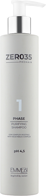 Sulfatfreies Shampoo für gefärbtes Haar Phase 1 - Emmebi Italia Zer035 Pro Hair Purifying Shampoo — Bild N1