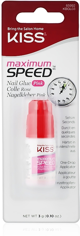 Nagelkleber - Kiss Mega Hold Pink Glue — Bild N1