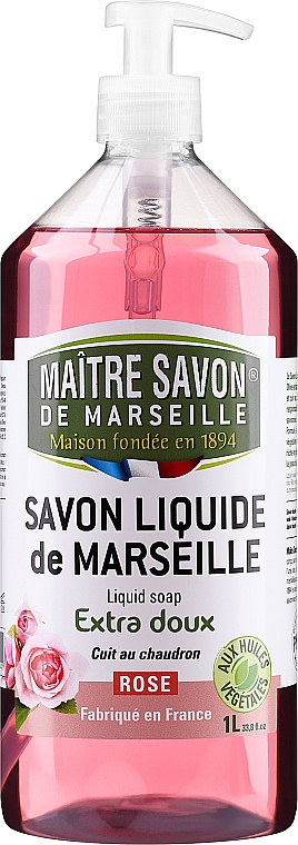 Flüssige Marseiller Seife Rose - Maitre Savon De Marseille Savon Liquide De Marseille Rose Liquid Soap — Bild N3
