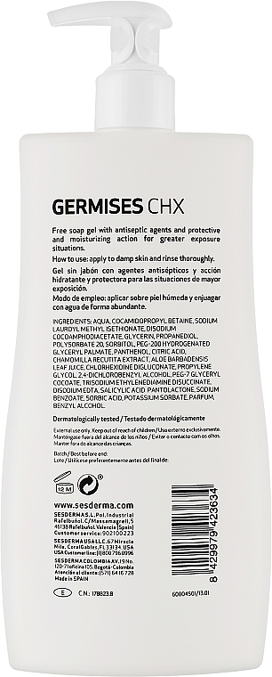 Erfrischendes Duschgel - SesDerma Laboratories Germises CHX Body Hygiene Gel — Bild N2