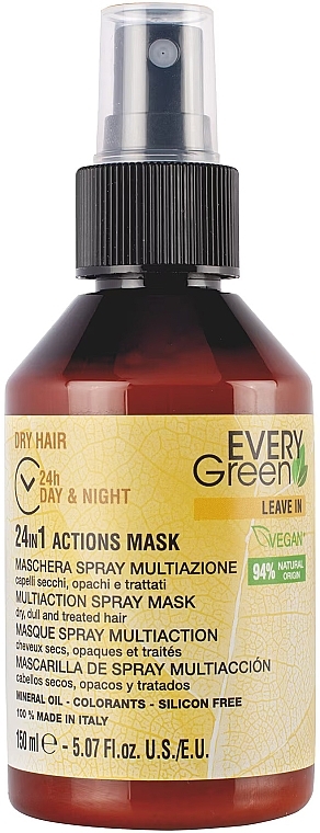 Feuchtigkeitsspendende Leave-in-Crememaske für trockenes Haar - Every Green 24In1 Actions Mask Dry Hair — Bild N1