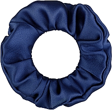 Scrunchie-Haargummi dunkelblau Satin Classic - MAKEUP Hair Accessories — Bild N2