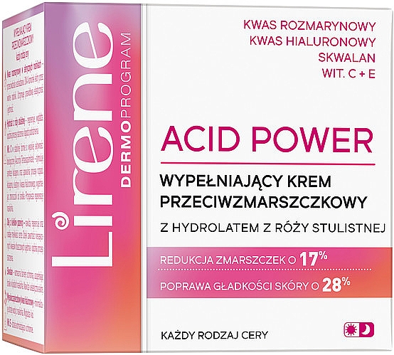 Anti-Falten-Gesichtscreme mit Rosenhydrolat - Lirene Acid Power Anti-Wrinkle Cream — Bild N1