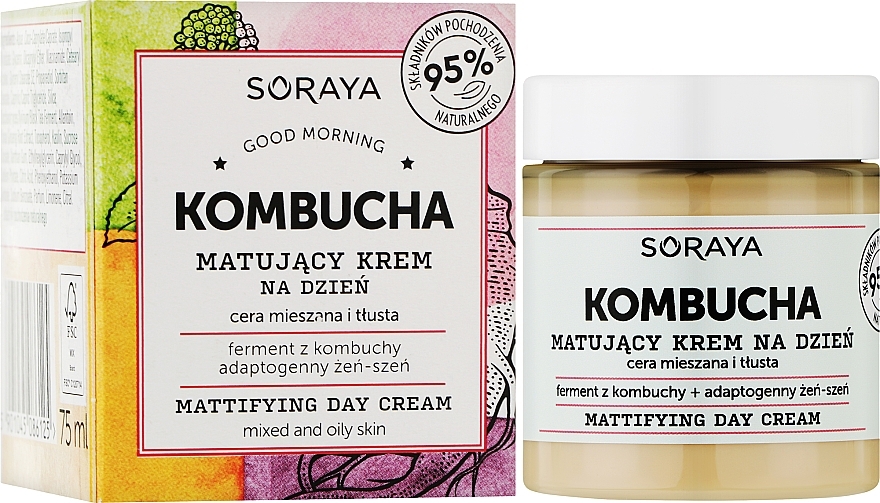 Mattierende Tagescreme für Mischhaut bis fettige Haut - Soraya Kombucha Mattifying Day Cream  — Bild N2