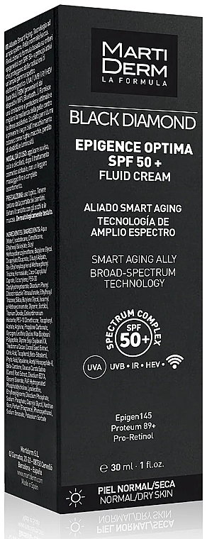 Creme-Fluid für das Gesicht - MartiDerm Black Diamond Epigence Optima SPF50+ Fluid Cream — Bild N3